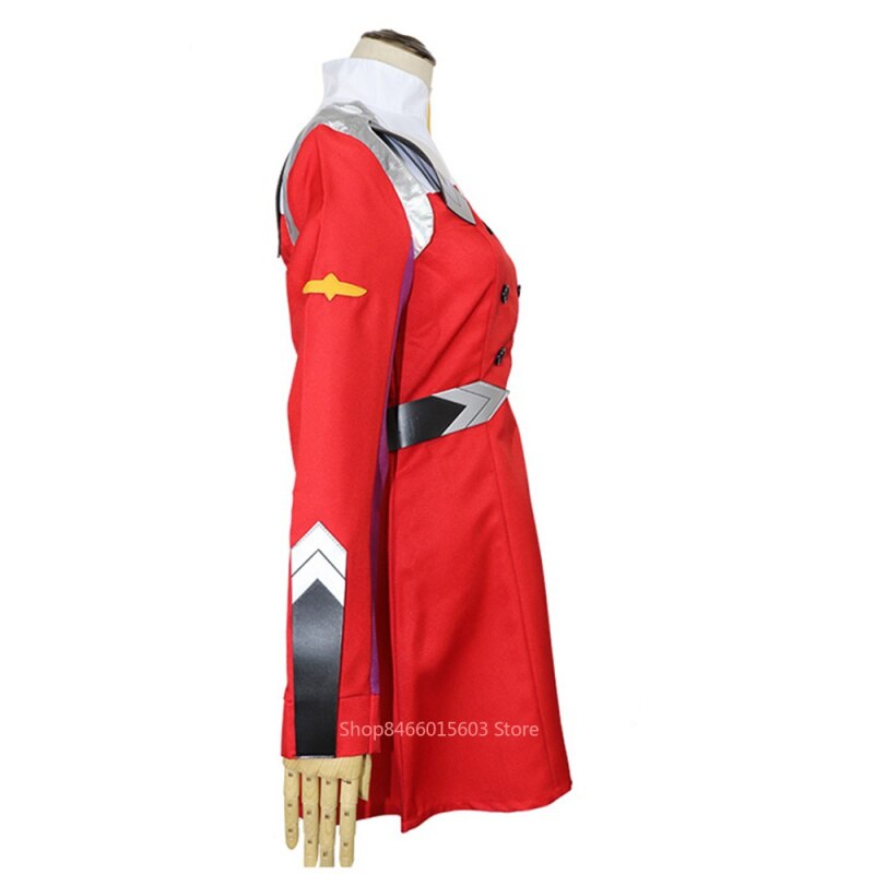 Zero Two Cosplay Costume DARLING In The FRANXX Dress Uniform Set Headwear Wig